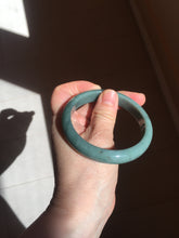 Load image into Gallery viewer, 57.8mm Certified Type A 100% Natural deep sea green/blue/gray/black Guatemala Jadeite bangle GL33-2-5738