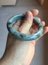 Load image into Gallery viewer, 52.5mm certified Type A 100% Natural dark green/black(青花)/red Jadeite Jade bangle PD124-6243