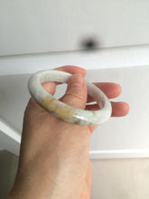 Load image into Gallery viewer, 52.3mm Certified type A 100% Natural green/white/very light purple/yellow Jadeite Jade bangle AZ77-1629