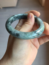 Load image into Gallery viewer, 52.5mm certified Type A 100% Natural dark green/black(青花)/red Jadeite Jade bangle PD124-6243