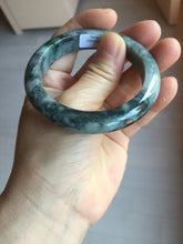 Load image into Gallery viewer, 52.5mm certified Type A 100% Natural dark green/black(青花)/red Jadeite Jade bangle PD124-6243