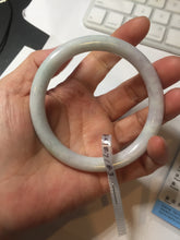 Load image into Gallery viewer, 58.5mm certified 100% natural type A light green/white/purple round cut jadeite jade bangle PC33-2675