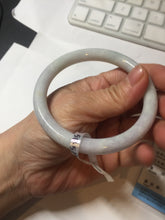 Load image into Gallery viewer, 58.5mm certified 100% natural type A light green/white/purple round cut jadeite jade bangle PC33-2675