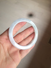 Load image into Gallery viewer, 53.7mm certificated Type A 100% Natural light green/white Jadeite Jade bangle AX104-4213