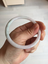 Load image into Gallery viewer, 58mm certified 100% natural type A light green/purple/white slim round cut jadeite jade bangle BN50-3117