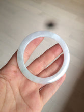 Load image into Gallery viewer, 53.7mm certificated Type A 100% Natural light green/white Jadeite Jade bangle AX104-4213
