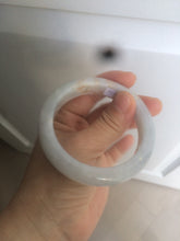Load image into Gallery viewer, 54.6mm certified 100% natural type A white/purple/brown/gray jadeite jade bangle AX20-7723