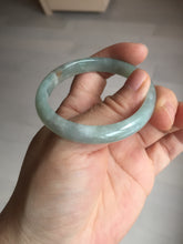 Load image into Gallery viewer, 50.5mm certified Type A 100% Natural icy watery light green red oval Jadeite Jade bangle BQ6-3800