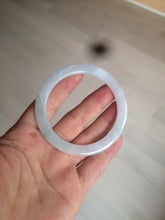Load image into Gallery viewer, 53.7mm certificated Type A 100% Natural light green/white Jadeite Jade bangle AX104-4213