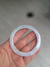 Load image into Gallery viewer, 53.7mm certificated Type A 100% Natural light green/white Jadeite Jade bangle AX104-4213
