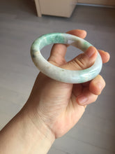 Load image into Gallery viewer, 59.5mm certified Type A 100% Natural light green sunny green red light purple Jadeite Jade bangle BF143-5283