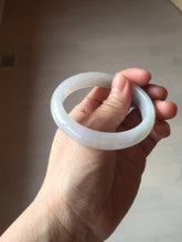 Load image into Gallery viewer, 54.2mm certified 100% natural Type A icy watery light watermelon rind oliy light green/purple/brown( 淡瓜油青) jadeite jade bangle BQ3-8153
