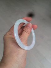 Load image into Gallery viewer, 53.7mm certificated Type A 100% Natural light green/white Jadeite Jade bangle AX104-4213
