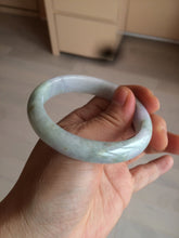 Load image into Gallery viewer, 52.5mm certified type A 100% Natural light green/yellow/purple(FU LU Shou) oval jadeite jade bangle AK59-0766
