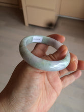 Load image into Gallery viewer, 52.5mm certified type A 100% Natural light green/yellow/purple(FU LU Shou) oval jadeite jade bangle AK59-0766