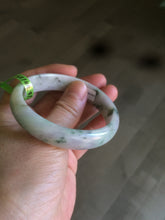 Load image into Gallery viewer, Certified 51.7 mm type A 100% Natural green/purple/white oval Jadeite Jade bangle F109-6200