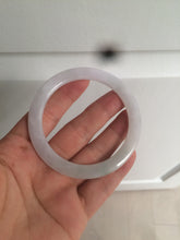 Load image into Gallery viewer, 53.7mm certificated Type A 100% Natural light green/white Jadeite Jade bangle AX104-4213