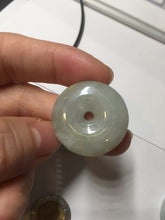 Load image into Gallery viewer, 100% natural type A purple/gray/green jadeite jade safety donut pendant necklace AF25