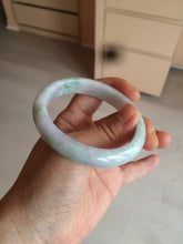 Load image into Gallery viewer, 52.5mm certified type A 100% Natural light green/yellow/purple(FU LU Shou) oval jadeite jade bangle AK59-0766