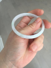 Load image into Gallery viewer, 52mm certified 100% natural icy watery Type A light green/purple slim jadeite jade bangle BS71-5472