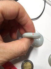 Load image into Gallery viewer, 100% natural type A purple/gray/green jadeite jade safety donut pendant necklace AF25