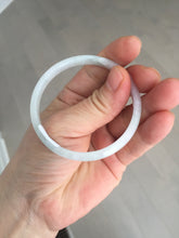 Load image into Gallery viewer, 52mm certified 100% natural icy watery Type A light green/purple slim jadeite jade bangle BS71-5472