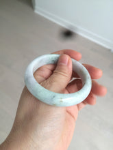 Load image into Gallery viewer, 52.5mm certified type A 100% Natural light green/yellow/purple(FU LU Shou) oval jadeite jade bangle AK59-0766