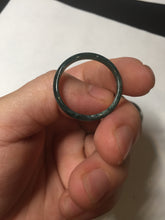 Load image into Gallery viewer, 100% natural type A icy watery light green/blue/gray  Guatemala jadeite jade band ring R118