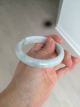 Load image into Gallery viewer, 52.5mm certified type A 100% Natural light green/yellow/purple(FU LU Shou) oval jadeite jade bangle AK59-0766