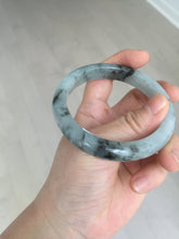 Load image into Gallery viewer, 56.9mm 100% natural Type A dark green Chinese painting (水墨) jadeite jade bangle AH94-4484