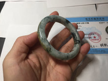 Load image into Gallery viewer, 53.2mm Certified type A 100% Natural green/yellow/brown autumn forest Jadeite bangle PD183-5698