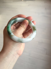 Load image into Gallery viewer, 59mm Certified Type A 100% Natural sunny green/white/brown/black Jadeite Jade bangle BK36-8353