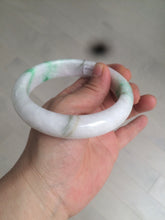 Load image into Gallery viewer, 61.8 mm certified type A 100% Natural sunny green/purple/white Jadeite Jade bangle AX103-5428