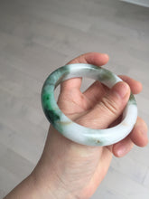 Load image into Gallery viewer, 59mm Certified Type A 100% Natural sunny green/white/brown/black Jadeite Jade bangle BK36-8353
