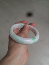 Load image into Gallery viewer, 61.8 mm certified type A 100% Natural sunny green/purple/white Jadeite Jade bangle AX103-5428
