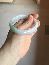 Load image into Gallery viewer, 51mm certified 100% natural Type A icy watery light green purple oval jadeite jade bangle PB209-2837