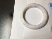 Load image into Gallery viewer, 56.1mm certified 100% natural icy light white/green/purple jadeite jade bangle AX9-0638