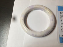Load image into Gallery viewer, 56.1mm certified 100% natural icy light white/green/purple jadeite jade bangle AX9-0638