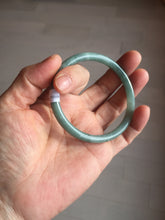 Load image into Gallery viewer, 55.3mm Certified Type A 100% Natural deep sea dark green/blue/gray/black slim round cut Guatemala Jadeite bangle AU73-3812