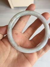 Load image into Gallery viewer, 58.9mm certified 100% natural type A light green/purple/yellow(Fu Lu SHOU) slim round cut jadeite jade bangle BN45-3116