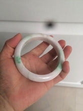 Load image into Gallery viewer, 61.8 mm certified type A 100% Natural sunny green/purple/white Jadeite Jade bangle AX103-5428