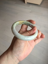 Load image into Gallery viewer, 56.1mm 100% natural certified light green yellow purple jadeite jade bangle BM92-9766