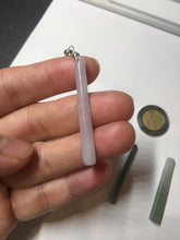 Load image into Gallery viewer, 100% natural type A jadeite jade icy watery green white purple yellow Tide Control Pillar(定海神针) pendant group BN77