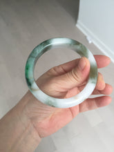 Load image into Gallery viewer, 59mm Certified Type A 100% Natural sunny green/white/brown/black Jadeite Jade bangle BK36-8353