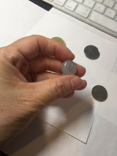 Load image into Gallery viewer, 15.7mm Type A 100% Natural green/gray Jadeite Jade Safety Guardian Button donuts Pendant PC112