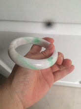 Load image into Gallery viewer, 61.8 mm certified type A 100% Natural sunny green/purple/white Jadeite Jade bangle AX103-5428