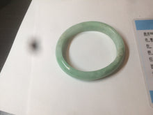 Load image into Gallery viewer, 50.5mm Certified Type A 100% Natural sunny apple green/red Jadeite Jade oval bangle AJ67-0170