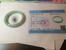 Load image into Gallery viewer, 50.5mm Certified Type A 100% Natural sunny apple green/red Jadeite Jade oval bangle AJ67-0170