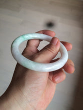Load image into Gallery viewer, 58mm certified 100% natural sunny green/white/brown round cut jadeite jade bangle AX102-5430