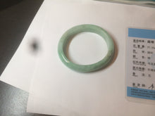 Load image into Gallery viewer, 50.5mm Certified Type A 100% Natural sunny apple green/red Jadeite Jade oval bangle AJ67-0170
